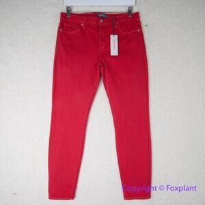 New! Just USA vermiliion red skinny jeans, women size 31